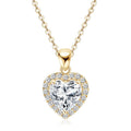 GRA Certified Wedding Trend 2024 Real Silver 925 Fine Jewelry 2CT Heart Shaped halo Pendant Moissanite Necklace for Women