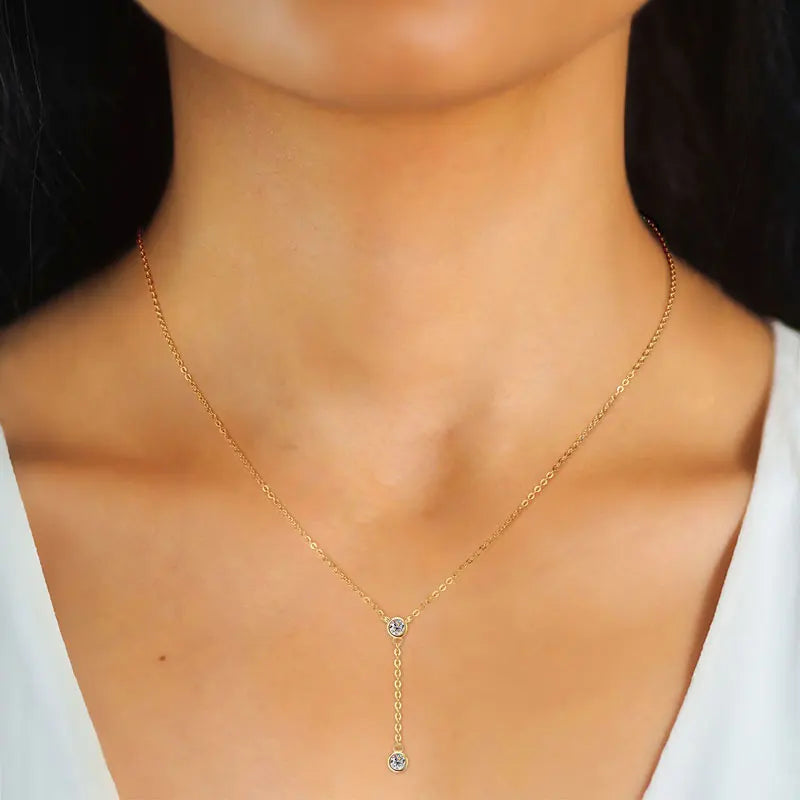 High Quality Dainty Choker Chain 925 Silver Clad 3mm 0.10ct Round Moissanite Necklace Fashion Hanging Ladies Necklace