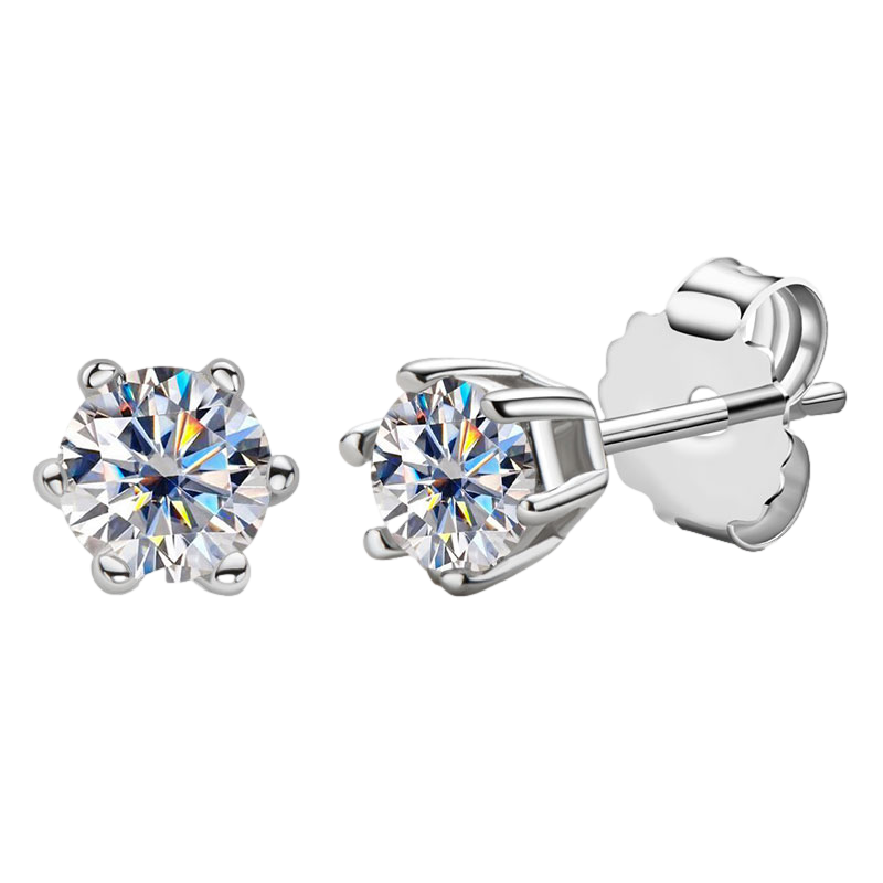 Party Fine Jewelry Tiny Delicate 925 Sterling Silver VVS Cute 3mm 0.1CT Moissanite Stud Earring for Lady