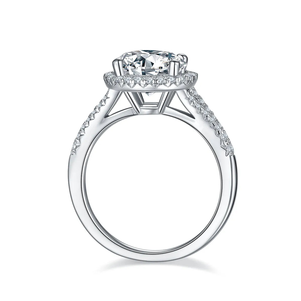 Best Selling Trendy Fashion Women Luxury Fine Jewelry 3ct 3.0ct 3 Carat 9mm Moissanite S925 Sterling Silver Wedding Men Rings