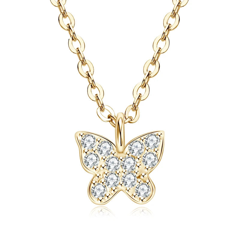 Chasau New Arrivals D Color Moissanite Pendant 925 Sterling Silver Nature Knot Bowknot Rope Butterfly Pendant Necklace for Women