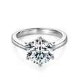 2ct 3ct 4ct 925 Sterling Silver VVS Solitaire Moissanite Wedding Engagement Ring for Women With Gra Certificate