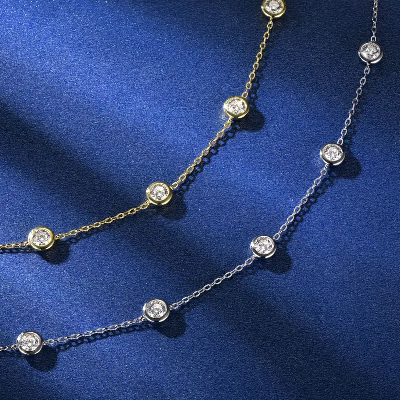 2025 New Fine Jewelry for Women Gold Plated 925 Sterling Silver Bracelet Link Chain Moissanite Fashionable Silver Bracelets