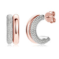 Unique 925 Sterling Silver CTW 0.60 Carat D Color VVS1 0.8mm Moissanite Half Open Hoop Earring for Women With GRA Certified