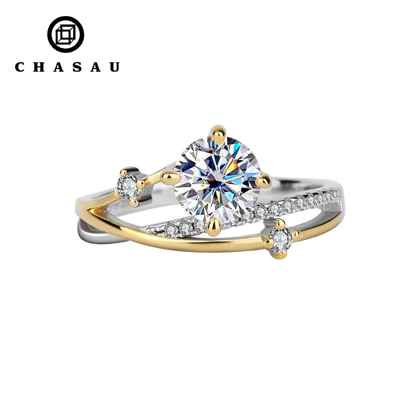 Best Selling Trendy Fashion Women Fine Jewelry Moissanite S925 Sterling Silver Wedding Engagement Ring Birthday Christmas Gift