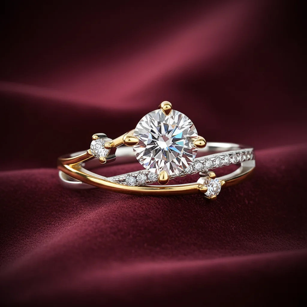 Best Selling Trendy Fashion Women Fine Jewelry Moissanite S925 Sterling Silver Wedding Engagement Ring Birthday Christmas Gift