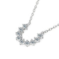 Beautiful Unique Round Cut Moissanite Pendant Necklace for Women Cluster Layering with Sterling Silver Nature Inspired