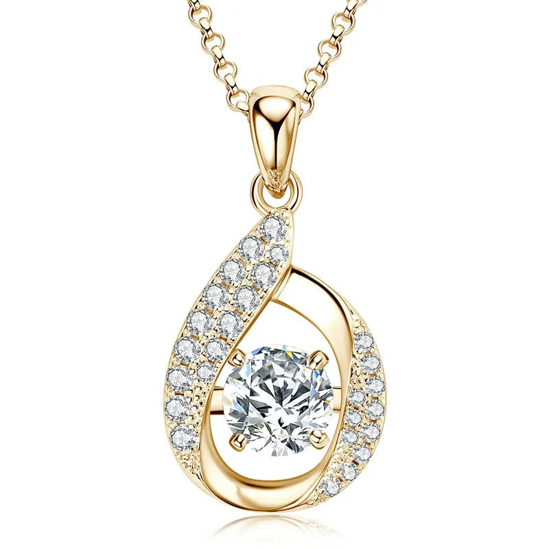High Quality Wedding Jewelry Gift 925 Sterling Silver D Color 6.5mm 1ct Moissanite Infinity Pendant Necklaces for Women