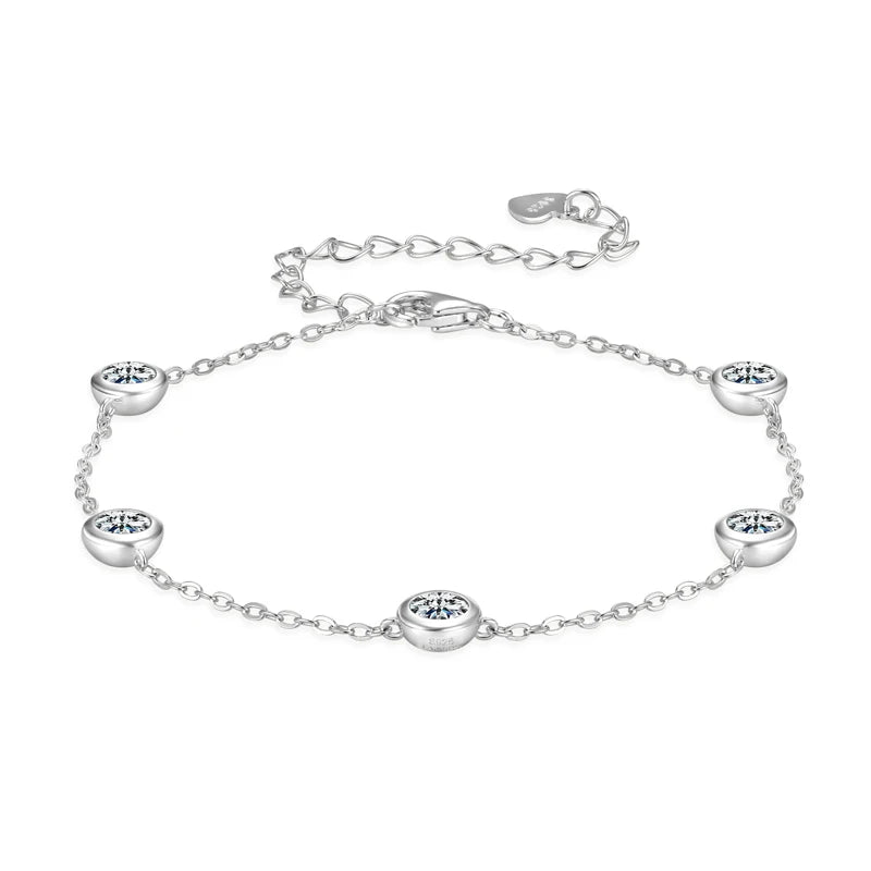 2025 New Fine Jewelry for Women Gold Plated 925 Sterling Silver Bracelet Link Chain Moissanite Fashionable Silver Bracelets
