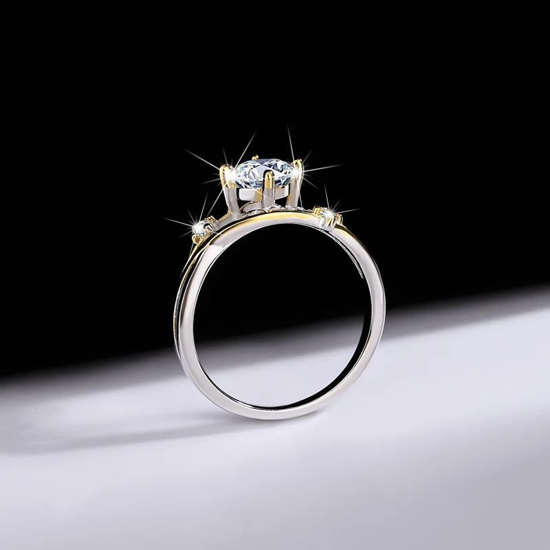 Best Selling Trendy Fashion Women Fine Jewelry Moissanite S925 Sterling Silver Wedding Engagement Ring Birthday Christmas Gift