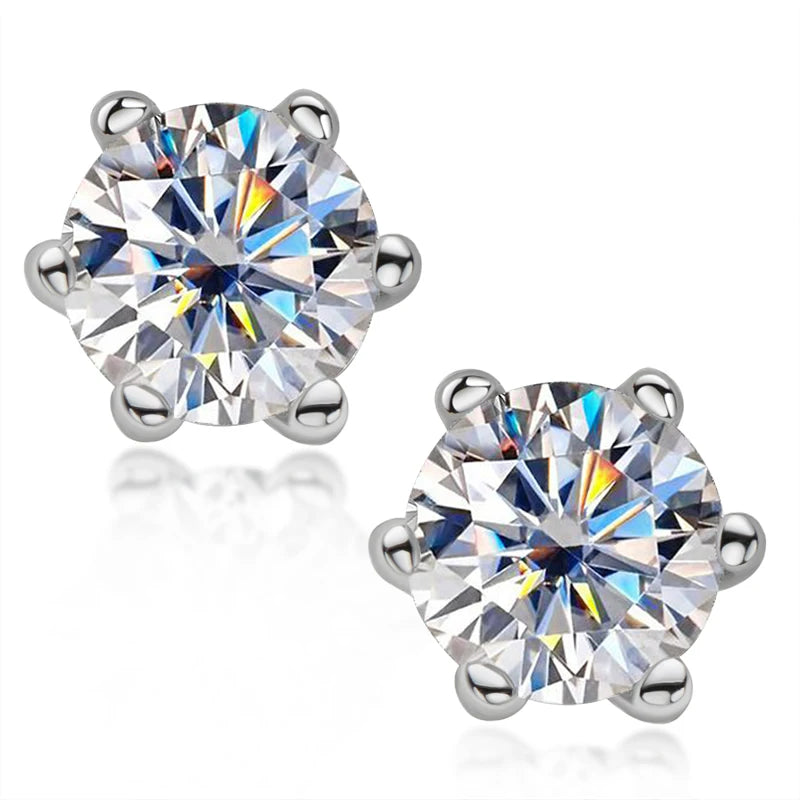 Party Fine Jewelry Tiny Delicate 925 Sterling Silver VVS Cute 3mm 0.1CT Moissanite Stud Earring for Lady
