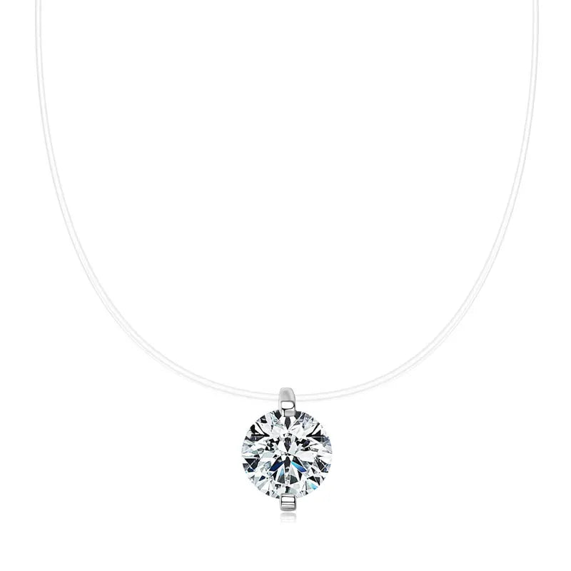 New Style 925 Sterling Silver D VVS1 5mm&6.5mm&8mm Round Cut Moissanite Fashion Solitaire Stone Pendant Necklace for Women