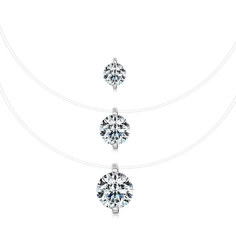 New Style 925 Sterling Silver D VVS1 5mm&6.5mm&8mm Round Cut Moissanite Fashion Solitaire Stone Pendant Necklace for Women