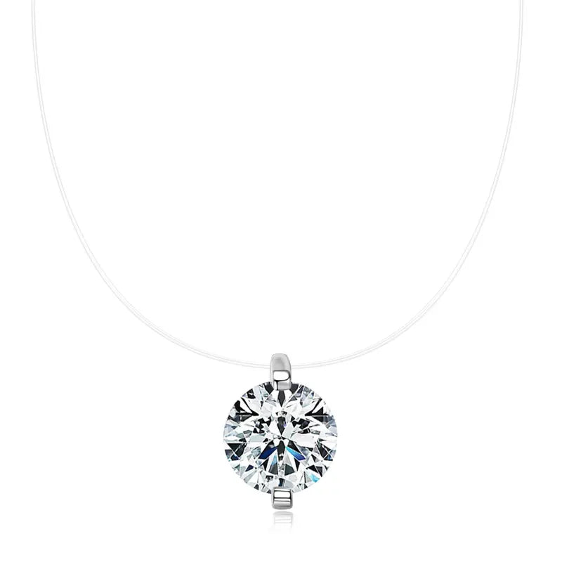 New Style 925 Sterling Silver D VVS1 5mm&6.5mm&8mm Round Cut Moissanite Fashion Solitaire Stone Pendant Necklace for Women
