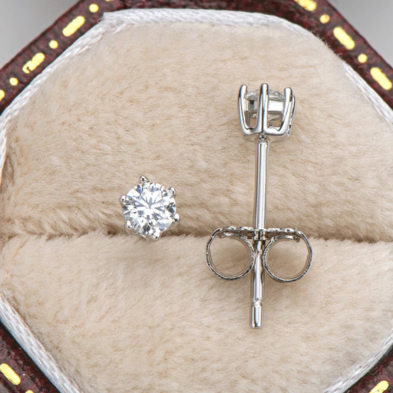 Party Fine Jewelry Tiny Delicate 925 Sterling Silver VVS Cute 3mm 0.1CT Moissanite Stud Earring for Lady