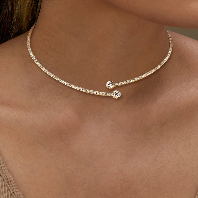 Fine Women Elegant Simple 925 Sterling Silver 6mm 0.8CT Moissanite Love Heart Pendant Necklace Jewelry Choker Collars for Women