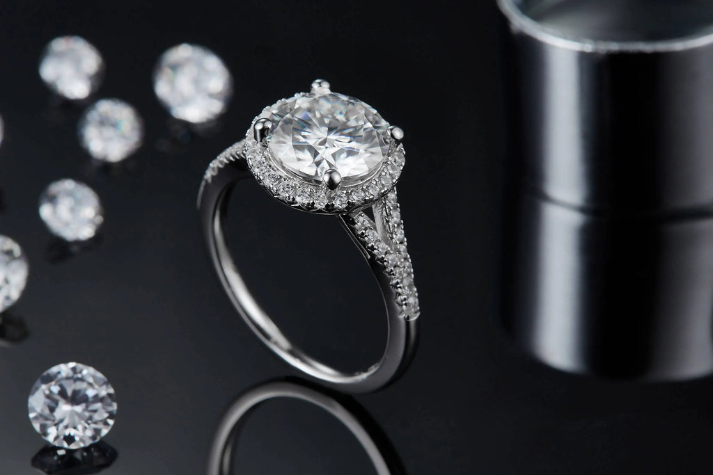 Best Selling Trendy Fashion Women Luxury Fine Jewelry 3ct 3.0ct 3 Carat 9mm Moissanite S925 Sterling Silver Wedding Men Rings