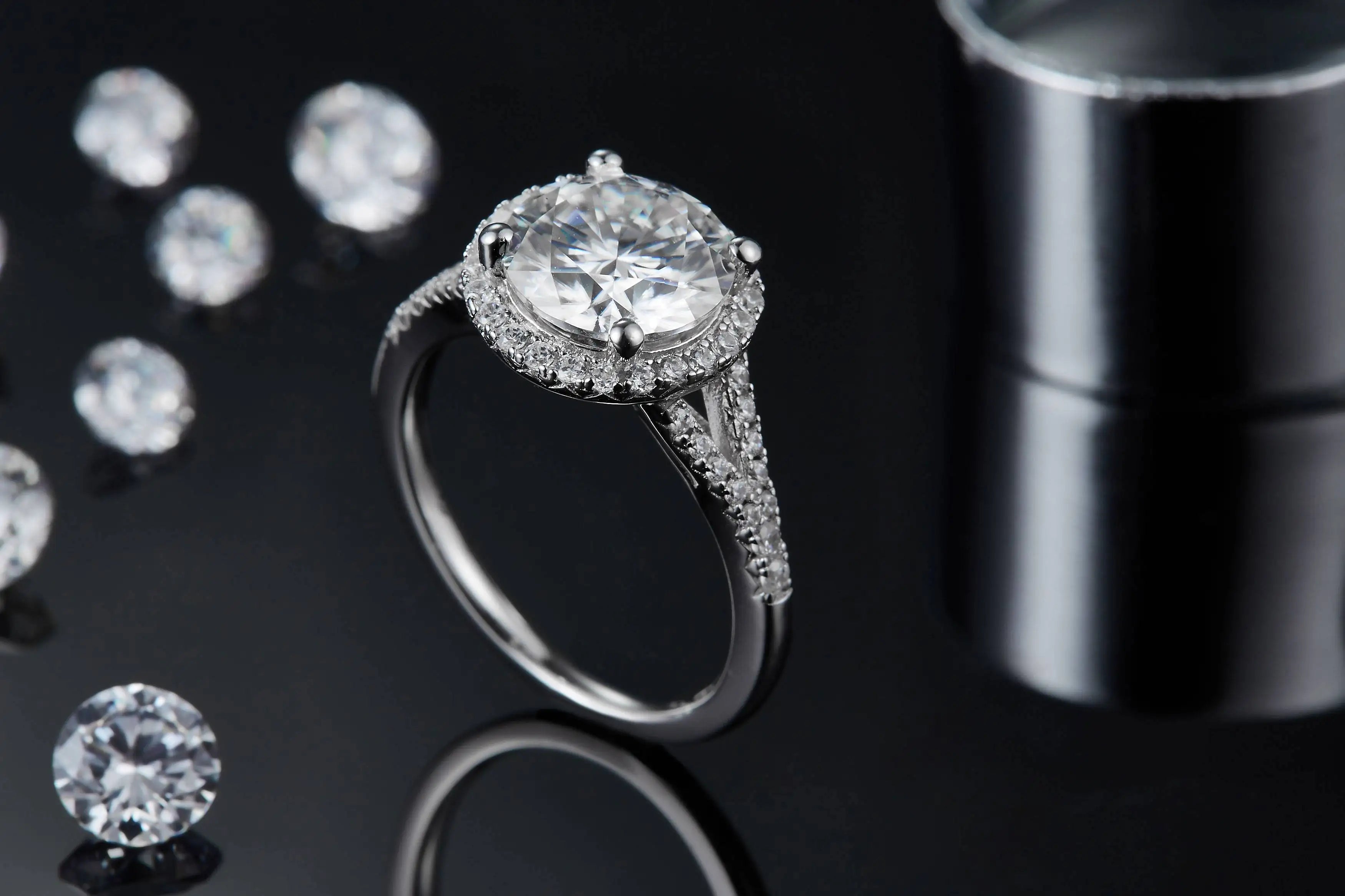 Best Selling Trendy Fashion Women Luxury Fine Jewelry 3ct 3.0ct 3 Carat 9mm Moissanite S925 Sterling Silver Wedding Men Rings