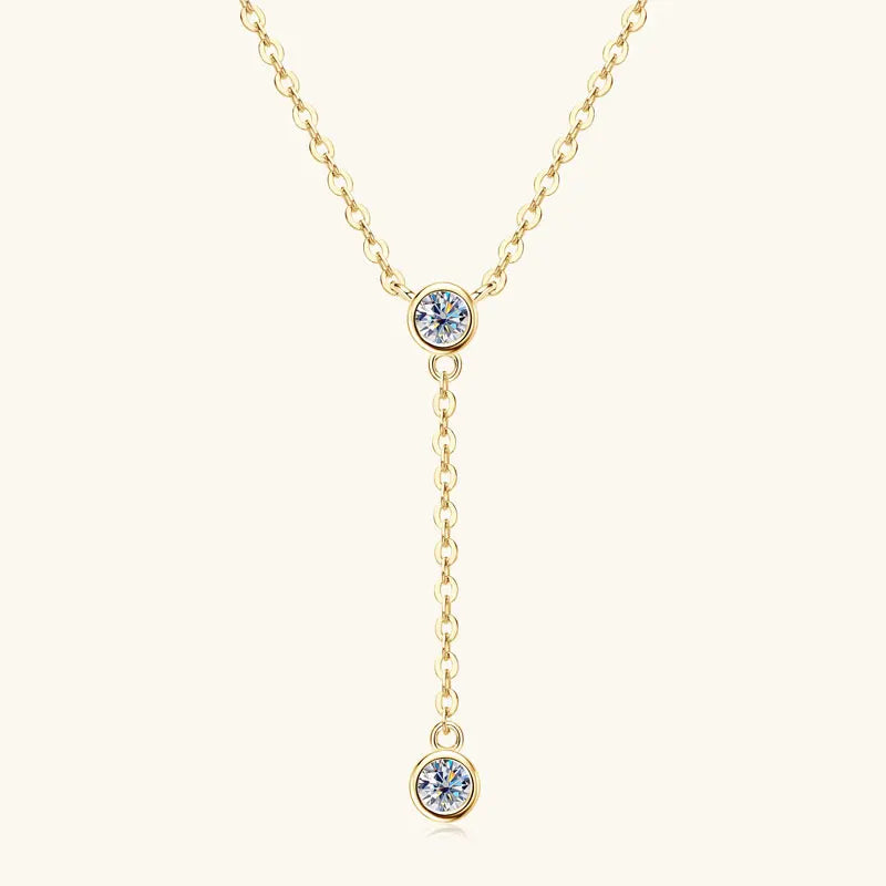 High Quality Dainty Choker Chain 925 Silver Clad 3mm 0.10ct Round Moissanite Necklace Fashion Hanging Ladies Necklace
