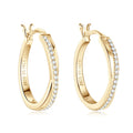 925 Silver 14K Gold Plated Clip Diamond Stud Earrings Wedding Jewelry Gift Classic Real Moissanite Hoop Earrings for Women