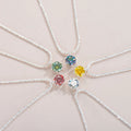 Multi Color Choice D Color with GRA Certification 6.5mm 1CT 925 Sterling Silver Round Cut Moissanite Colorful Necklace