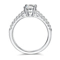 925 Sterling Silver GRA Certificated 1ct Oval Cut Vvs Moissanite Minimalist Wedding Ring Engagement Rings for Women