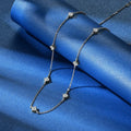 High Quality New Design Simple S925 Certified 925 Sterling Silver Round Cut 3mm Moissanite Choker Necklace for Women Girls