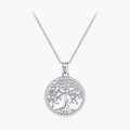 Tree of Life Pendant Necklace Halo 1mm D Color Moissanite Necklace 925 Silver Girls Fine Jewelry for Women Men