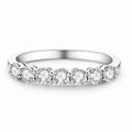 Chasau High Quality Fashion Women Luxury Ladies 7-Stone Moissanite S925 Sterling Silver Engagement Wedding Ring for Gift