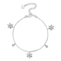 Adjustable Fashion Style S925 Silver Mossanite 2mm & 2.5mm Round Fine Flower Pendant VVS Moissanite Bracelet for Women Girls