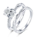 GRA Wedding Band Jewelry Ring Set 2CT Moissanite 925 Sterling Silver Oval Infinity Engagement Ring for Women