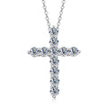 Wholesale Jewelry 925 Silver 3.5mm 0.20ct Moissanite Diamond Jesus Cross VVS1 Pendant Necklace Religious Jewelry Gifts for Her