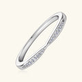 Wedding Jewelry Gifts Stackable Thin Ring Half Eternity Moissanite Bands 925 Sterling Silver Rings for Women with Certificate