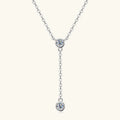 High Quality Dainty Choker Chain 925 Silver Clad 3mm 0.10ct Round Moissanite Necklace Fashion Hanging Ladies Necklace