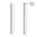 Fashion Jewelry Gift 1.80cttw 2.5mm Moissanite Dangle 925 Sterling Silver Long Tassel Stud Earrings for Women