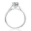 Fashion Ring S925 Sterling Silver 0.5Carat Moissanite Classic Wedding Engagement Ring for Women with GRA
