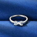 Fine Jewelry Simple Butterflies Heart Shape S925 Sterling Silver Diamond VVs1 Moissanite Ring Band for Ladies Women Gift