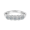 2025 New Anniversary Gift Ring 925 Silver 2.5mm Moissanite Halo Classic Engagement Five-Flower Ring for Women