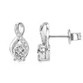Women Classic Fine Jewelry 925 Silver Oval Cut 4x6mm 0.5ct Moissanite Infinity Stud Earring Gold Plated Jewelry for Women