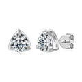 Best Selling Trendy VVS 6.5mm 1.0ct Moissanite 925 Sterling Silver Fashion Hoop Three Claw Earrings for Women