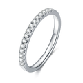 Best Selling Fashion Women Fine Jewelry 925 Sterling Silver 15pcs Moissanite Stones Wedding Band Engagement Ring for Women