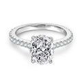 925 Silver Eternity Band 3CT 8x10mm Oval Cut D Color VVS1 Moissanite Classic Engagement Jewelry Rings Gift for Women