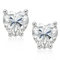 Factory Original Design GRA Certification 5.5x5.5mm Four Claw Moissanite 925 Sterling Silver Heart Stud Earrings