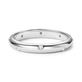 Delicate Daily Jewelry 14K Gold Plated 925 Sterling Silver All Moissanite Dome Burnish Setting Wedding Band Ring for Lovers