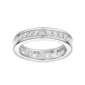 New Arrivals Sterling Silver 925 Round Cut 2.5mm Moissanite Full Eternity Ring Wedding Band Infinity Promise Rings for Woman