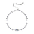 Women's Fashion 925 Silver 1.0ct 6.5mm & 2.8mm D Color VVS1 Round Moissanite Pod Design Bracelet with Certificate Ladies Jewelry