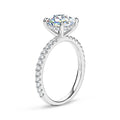 Wedding Classic Design 8mm 2.0ct Stackable Rings 2CT Engagement Bridal Finger Hidden Halo Ring for Women