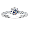 Many Years Factory with GRA Certification 6mm 0.8CT Moissanite S925 Sterling Silver Engagement Ring for Women