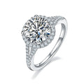 Best Selling Trendy Fashion Women Luxury Fine Jewelry 3ct 3.0ct 3 Carat 9mm Moissanite S925 Sterling Silver Wedding Men Rings
