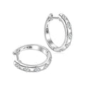 Modern Jewelry Design Ladies 925 Silver D Color VVS1 1mm Moissanite Flower Clover Hoop Earrings for Women